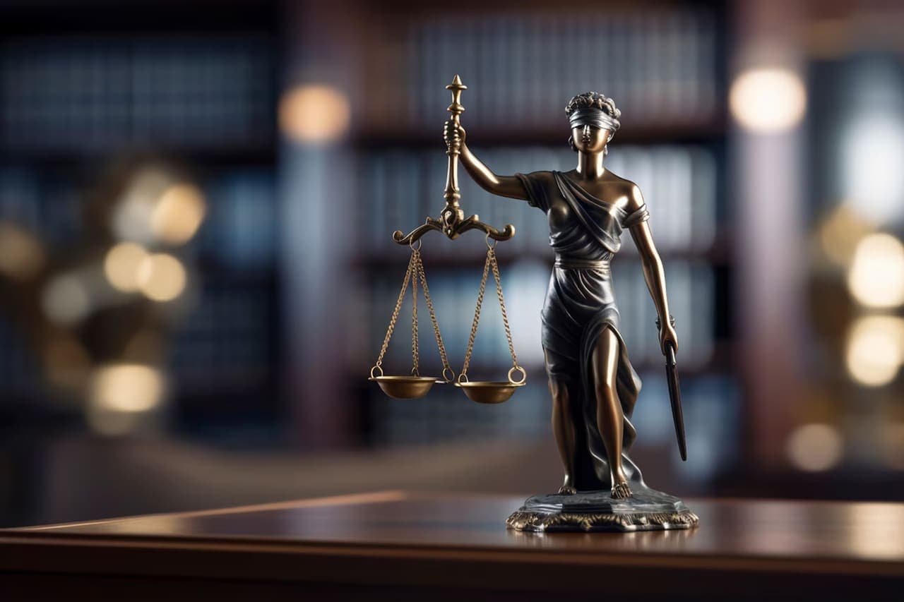 Balança da justiça representando equilíbrio e segurança jurídica